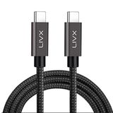 LivX Force 100W Type-C to Type-C USB 3.1 Gen2 10 Gbps 4k@60hz Hızlı Şarj Data ve Görüntü Aktarım Kablosu Örgülü GN (3 Metre)