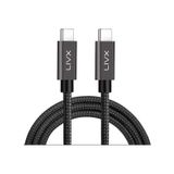 LivX Force GN-03 100W Usb-C To Usb-C 3.1 Gen2 10 Gbps 4K 60Hz 50 cm Örgülü Hızlı Şarj Data ve Görüntü Kablosu
