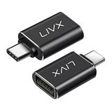LivX OTGCZ USB 3.1 To Type-C 10Gbps 3A Siyah Dönüştürücü OTG Adaptör