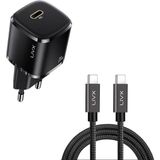 LivX Rapid 20W USB-C Mini PD Hızlı Şarj Cihazı Güç Adaptörü ve 2 mt Hızlı Şarj ve Data Kablosu