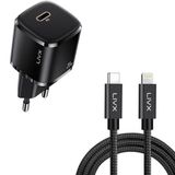 LivX Rapid 20W USB-C Mini PD Hızlı Şarj Cihazı Güç Adaptörü ve 3 m iPhone Hızlı Şarj Kablosu