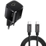 LivX Rapid 20W USB-C Mini PD Hızlı Şarj Cihazı Güç Adaptörü ve 50 cm Hızlı Şarj ve Data Kablosu