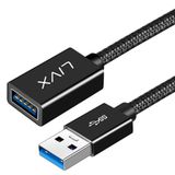 Livx Rope 5Gbps Hızlı Veri Aktarımı USB 3.0 Erkek Dişi Uzatma Kablosu Halat Örgülü 2 Metre