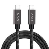 LivX Solid 100W 5A Type C to Type C Hızlı Şarj ve Data Kablosu Halat Örgülü Space Gray MBT (1 Metre)