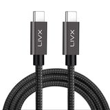 LivX Solid 100w 5a Type C To Type C PD 2.0 5 Gbps 25 CM Hızlı Şarj Ve Data Kablosu Halat Örgülü Space Gray TCT-25