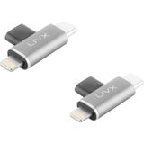 Livx Type C To Lightning/Type C Şarj ve 5Gbps Veri Aktarımı iPhone Yuva Çevirici Dönüştürücü Otg Adaptör Otgbt İkili Paket