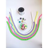 Livza Bijuteri 6 Renk Fimo Boncuk 6 Mm, 10 Adet Desenli Fimo 6 Adet Nazarlı Misinalı Set