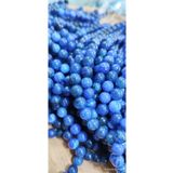 LİVZA BİJUTERİ Damarlı Lapis Lazuli Doğaltaş Dizisi 8 Mm Doğal Taş Takı Yapım