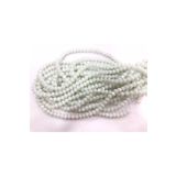 LİVZA BİJUTERİ Kristal Boncuk , Beyaz Renk Kristal Boncuk Dizisi, 8 Mm Yuvarlak 40cm Dizi