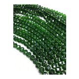 LİVZA BİJUTERİ Kristal Boncuk , Yeşil Renk Kristal Boncuk Dizisi, 8 Mm Yuvarlak 40cm Dizi