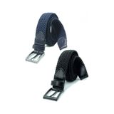Livze 2 Adet Örgü Lastik Kemer 3,5cm - Şort Kemeri - Kot Kemeri - Kanvas Pantolon Kemeri -siyah Yeşil Siyahlacivert