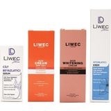 Liwec Derma 4'lü Set - Aydınlatıcı Krem - Whitening Cream - Cilt Serumu - Güneş Kremi