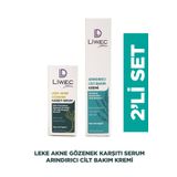 LIWECDERMA Liwec Derma 2'li Set (ARINDIRICI CİLT BAKIM KREM - LEKE AKNE GÖZENEK KARŞITI SERUM)