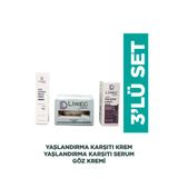 Lıwecderma Liwec Derma 3'Lü Set (Yaşlanma Karşıtı Serum - Yaşlanma Karşıtı Krem - Göz Çevresi Bakım