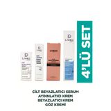 LIWECDERMA Liwec Derma 4'lü Set(AYDINLATICI KREM-CİLT BEYAZLATICI SERUM VE KREM -GÖZ ÇEVRESİ BAKIM KREMİ)