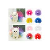 LIWOGY Karışık Renkli Kedi Tütü Etek / Kedi Kıyafeti / Kedi Elbise Tütü Bağlamalı