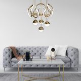 Liwora Diana Modern Sarkıt Kelebekli Gold Sarı 3 Kademeli Ledli Avize