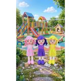 Liya Elbiseli Bez Bebek 3’lü Set 50 Cm Özel Yapım Premium Oyuncak
