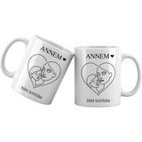 Liya Gift Collection Anneler Günü Için Farklı Hediye – Isim Yazılı Kupa - Beyaz - 300 ml