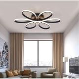 Liya Papatya Model Siyah Kasa Beyaz Işık Ledli Modern Aydınlatmalı Avize Ledli Avize - 1 - Ahşap