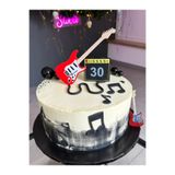 LİYA3D 1-99 Yaş Kişiye Özel Gitar ve Amfi Cake Topper – Rock Müzik Temalı Doğum Günü Pasta Süsü – 3D Baskı