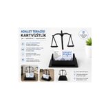 LİYA3D Adalet Terazisi Kartvizitlik – Avukat, Hukuk Bürosu ve Ofis İçin Dekoratif Masaüstü Kartvizit Standı