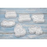 Liya3D Baby Shower Kurabiye Kalıbı Seti 6’lı – Kurabiye ve Şeker Hamuru Kalıbı - Beyaz