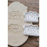 Liya3D Boy & Girl Kurabiye Damga Kalıbı - Pembe