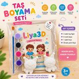 Liya3D Siyah Güzellik Temalı Taş Boyama Seti