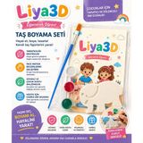 Liya3D Taş Boyama Seti Çocuklar Için Eğitici Boyama Kiti Fırça ve Boya Dahil Yaratıcı Aktivite Seti