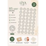 LiyaCraft 115 Adet Made With Love Sticker 3 cm Yuvarlak Etiket – Parlak Yapışkanlı Paketleme Etiketi