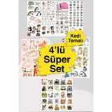 Liyacraft Süper Sevimli 165ADET Kedi Sticker Set-Planner Ajanda Bullet Journal Için Uygun Set