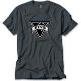 Liyada Gta Five Black Logo Füme Tişört Liyada - 5XL