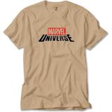 Liyada Marvel Universe Logo Krem Tişört Liyada - 4XL