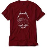 Liyada Metallica Don't Tread On Me Kırmızı Tişört Liyada - 2XL