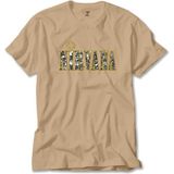 Liyada Nirvana Logo ve Yazı Krem Tişört Liyada - 4XL