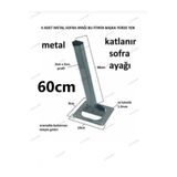 LİYAHOME Metal Katlanir Yer Sofrasi Ayaği 60cm (4ADET FİYATİDİR)