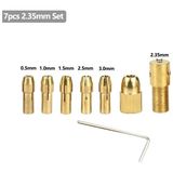 Liyao 7 Adet 2.35MM Set Mini Matkap Chuck Adaptörü 0.5-3.0mm Matkap Pens Collet 2.35MM Elektrik Motor Mili Dremel Döner Aksesuarları 7 Adet (Yurt Dışından) - Renkli