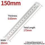 Liyao Çelik Cetvel 150MM Metal Cetvel Paslanmaz Çelik Açı Cetvel Çelik Kural Kare Ölçü Goniometro Seviye Aracı Açı Ölçer Ağaç Işleme Aletleri 15/20/30MM (Yurt Dışından) - 50*150*200mm - Gauges