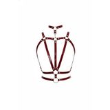 Liyuza Bordo Kadın Kemer Rugan Parlak Çok Bantlı Vücut Aksesuarı - Brf115 Taba 4XL-5XL
