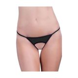 Liyuza Büyük Beden Fantazi Siyah Seksi Özel Ağı Açık String - Fantazi Tanga Siyah 4XL