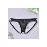 Liyuza Erkek Fantazi File Jockstrap Siyah S