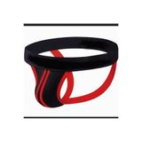 Liyuza Erkek Kırmızı Şeritli Jockstrap Siyah-Kırmızı 2XL