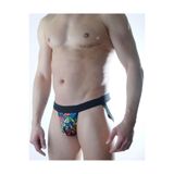 Liyuza Erkek Renkli Desenli Jockstrap İç Giyim (SL301154) Çok Renkli M