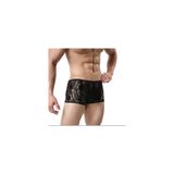 Liyuza Fantezi Dantelli Seksi Siyah Erkek Boxer - Seksi Erkek İç Çamaşırı Siyah L