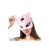Liyuza Fantezi Deri Seksi Pembe Kedi Maskesi Pembe Tek Ebat