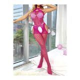 Liyuza Fantezi Pembe Fileli Vücut Çorabı Pembe Standart