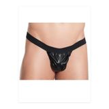 Liyuza Fantezi Siyah Lame Seksi Erkek String - Tanga Siyah S