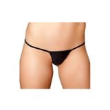 Liyuza Fantezi Siyah Lame String Tanga Siyah XS