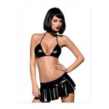 Liyuza Fantezi Siyah Mini Etekli Seksi Sütyentakım Seksi İç Giyim Mariposa Secret siyah S